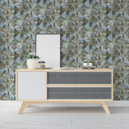 Geometric Vinyl Coated Wallpaper for Wall